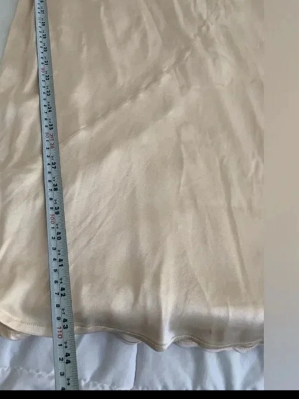 Park & Fifth satin slip midi dress. Color is  champagne, size extra large. - Picture 15 of 15